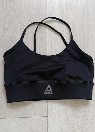 Черный спортивный топ базовый reebok xs s 65c 65d 70a 70b 70c