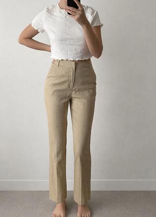 Льняні брюки gina tricot, розмір 34