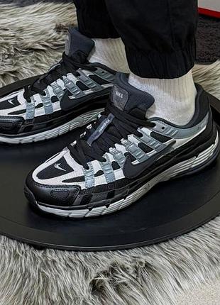 Кроссовки nike p-6000 reflective t, черно-серые