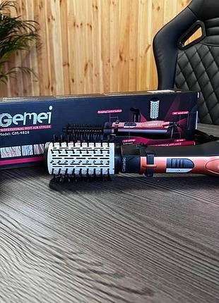 Фен-стайлер для волос с 3 насадками gemei gm 4828