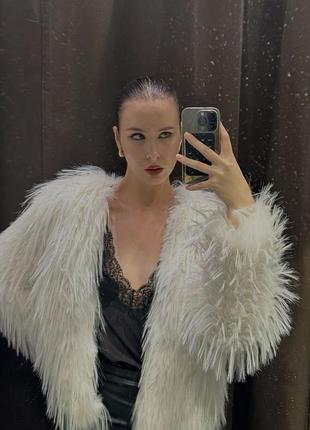 Шубка біла еко лама
