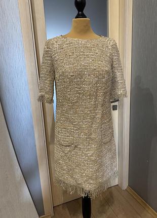 Твидовое платье сшито под заказ