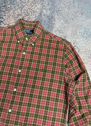 Вінтажна сорочка polo ralph lauren в клітинку розмір s