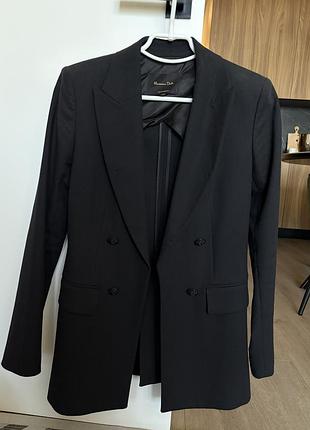 Massimo dutti піджак / blazer чорний s 36 віскоза котон