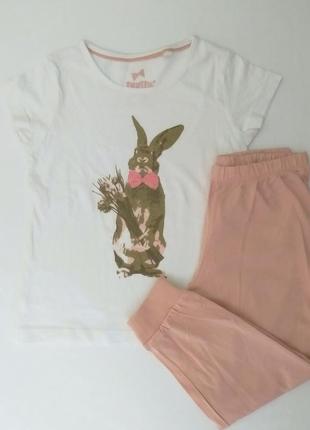 Пижама на девочку трикотаж rabbit lupilu