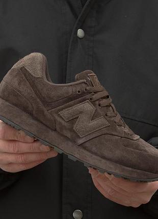 New balance 574  x  stone island ghost pack dark brown