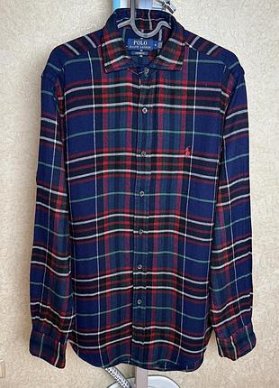Мужская фланелевая рубашка polo ralph lauren р.m