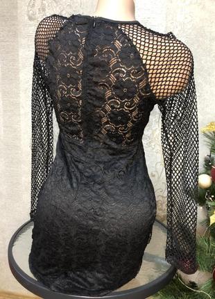 Нарядное , красивое  платье , на новый год , стильное маленькое чёрное платье , в сетку !7 фото