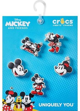 Crocs джиббитсы крокс набор из 5 шт jibbitz mickey and minnie