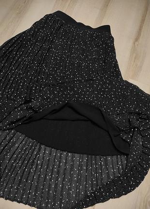 Гарна подовжена спідниця з плісеровкою міді, плісерована спідниця-міді л-хл