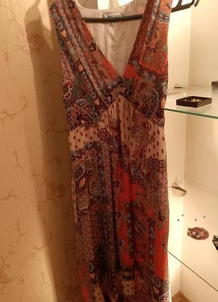 Плаття міді довге прінт