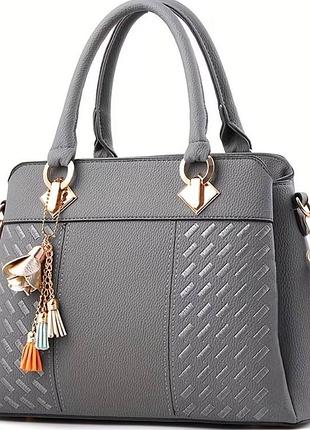 Сіра жіноча сумка