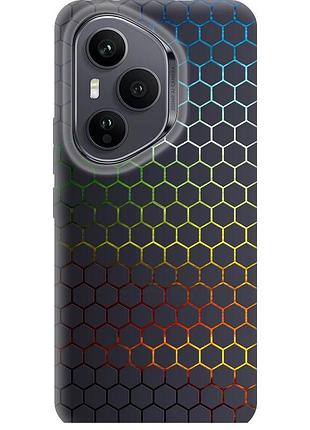 Чехол силиконовый на телефон huawei honor 400 pro 5g переливающиеся соты "498u-4036-58250"
