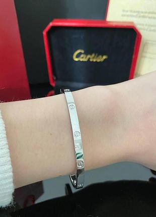 Браслет cartier, позолота au 750 / красива подарункова упаковка - коробочка з оксамитом та пакет
