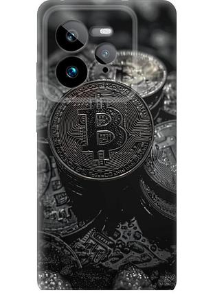 Чехол силиконовый на телефон realme gt 7 pro black bitcoin "6090u-3893-58250"