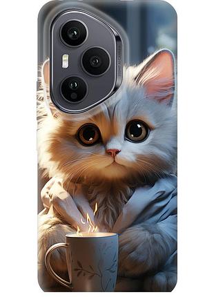 Чехол силиконовый на телефон huawei honor 400 pro 5g white cat "5646u-4036-58250"