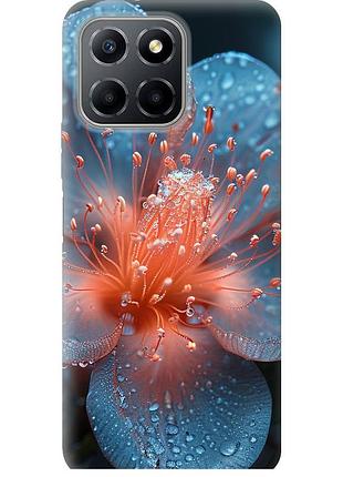 Чехол силиконовый на телефон huawei honor x8 5g роса на цветке "6039u-4149-58250"