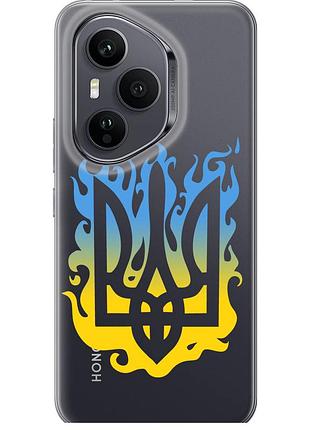 Чохол силіконовий патріотичний на телефон huawei honor 400 pro 5g герб v1 "5258u-4036-58250"