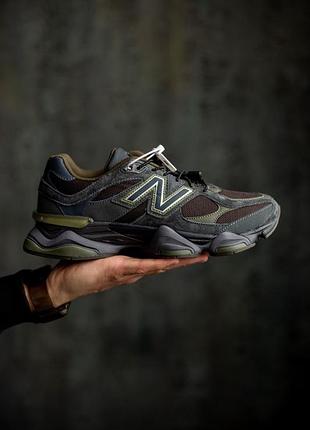 Кроссовки женские new balance 9060 blacktop / dark moss / black