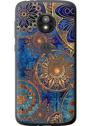 Чехол силиконовый на телефон motorola moto e5 play золотой узор "678u-1429-58250"