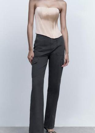 Новий корсет zara, розмір м бежевий