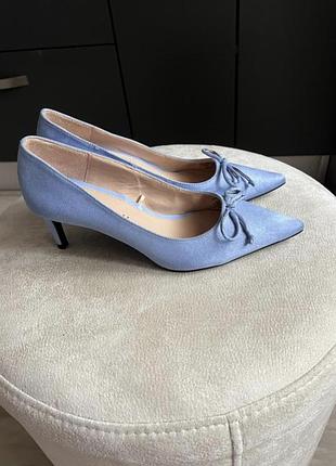 Голубые туфли-лодочки zara