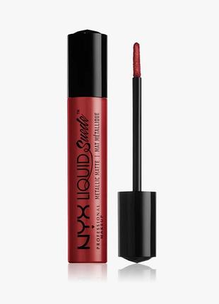 Рідка водостійка помада ефектом метал тон 37 від   nyx