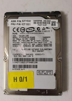 Донор hdd hitachi hts543216l9sa00 h01 22 oa90002 01 fb0 232