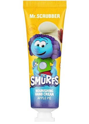 Дитячий парфумований живильний крем для рук mr.scrubber the smurfs із ароматом яблучного пирога 30 мл