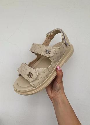 Chanel dad sandald beige