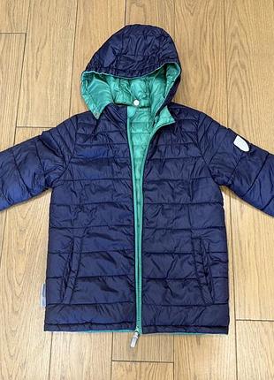 Куртка демисезонная , куртка benetton , двухсторонняя , рост - 134-140мм