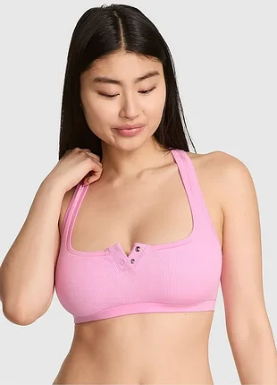 Топ розовый хлопок racerback victoria ́s secret