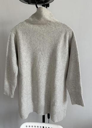 Квшеміровий светр з високою горловиною серый кашемировый свитер
