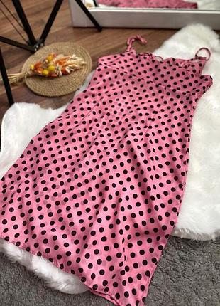 Рожева сукня в горох 7