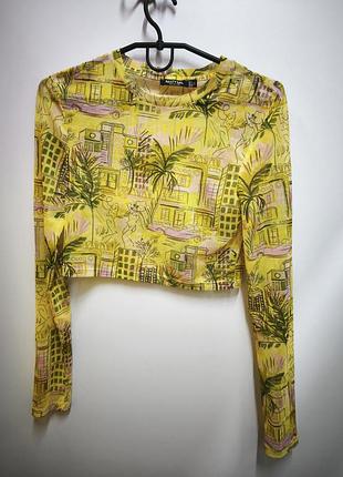 Кофта реглан лонгслив сетка