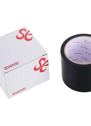 Скотч для бондажу lockink sevanda electrostatic tape, чорна, 16 м sexual fantasy