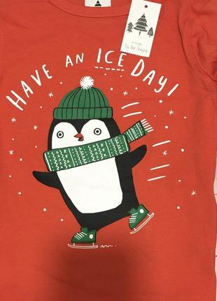 Новий новорічний реглан пінгвін новогодняя кофта 110 1162 фото