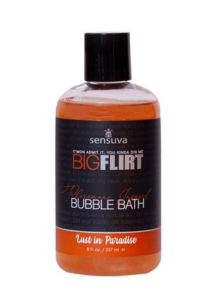 Піна для ванни sensuva — big flirt pheromone bubble bath — lust in paradise (237 мл) sex aura