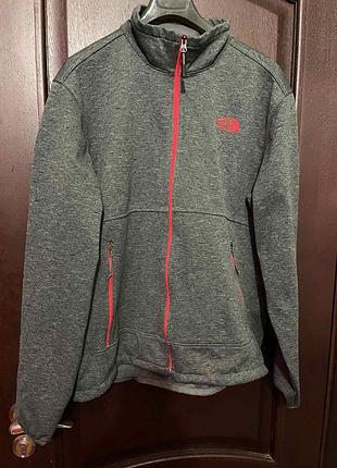 Серая софтшелл куртка спорт кофта the north face xl
