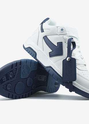 Кроссовки off-white out office white dark blue арт 16018