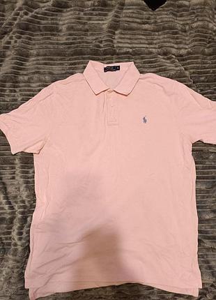 Поло от ralph lauren розового цвета