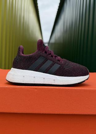Кроссовки детские оригинал adidas размер 23 бордовые