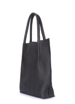 Женская черная кожаная сумка poolparty eleganza2 фото