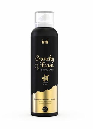 Премиум массажная пена intt crunchy foam - vanilla (150 мл) экстраувлажняющая sex aura