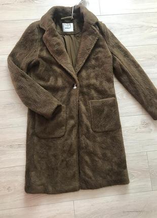Жіноче пальто only xs коричневого кольору
