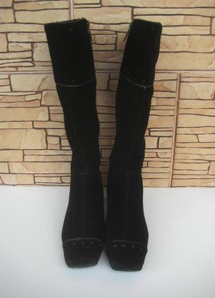 Замшевые деми сапоги 36, 5-37р