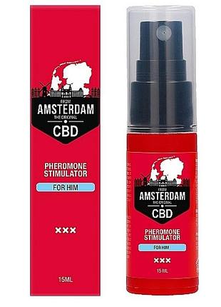 Духи з феромонами для чоловіків original cbd amsterdam-pheromone stimulator for him , 15 ml sex aura