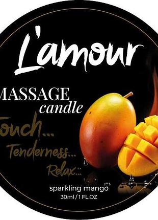 Масажна свічка l'amour mango з ароматом манго, 30 мл sex aura