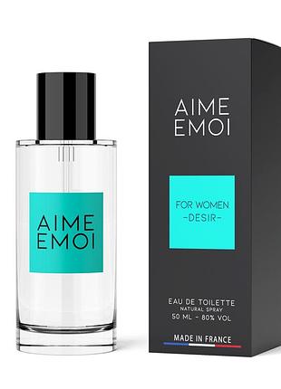Туалетна вода з феромонами для жінок ruf aime emoi, 50 ml sex aura