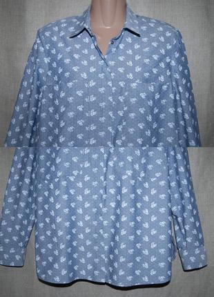 Нарядна блузка з квітковим принтом на кнопках7 фото